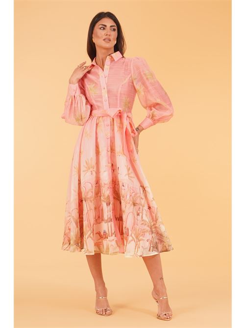 Abito chemisier in organza fantasia twins fantasy | T4998PRINT